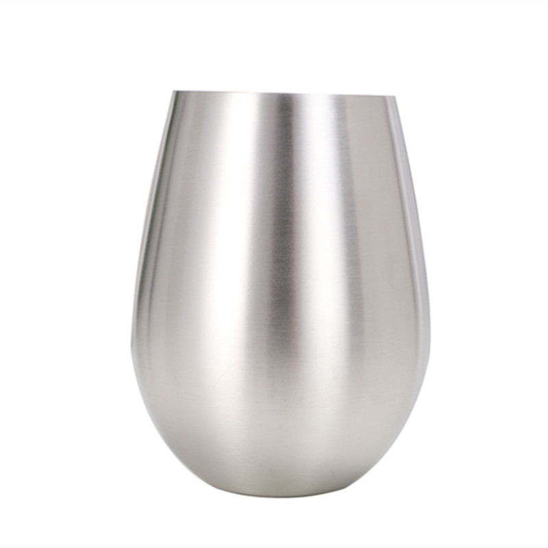 Forma de huevo Copa de vino tinto Fabricante China, Vasos de vino de acero inoxidable Proveedor China