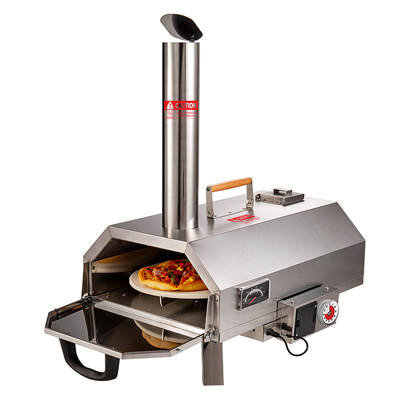 Forno de pizza externo giratório automático 12