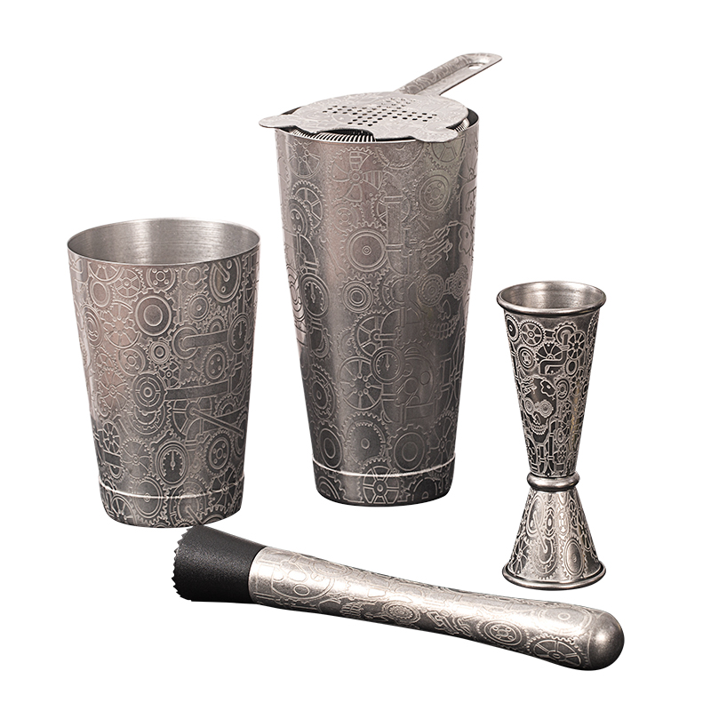SS304 Stainless Steel Homeware Home Bartending Kit Cocktail Shaker Set - COPY - ophe4a
