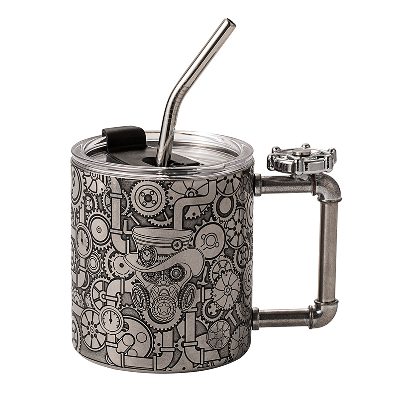 Etch Design Insulated Thermos Stainless Steel Coffee Mug Travel Mug