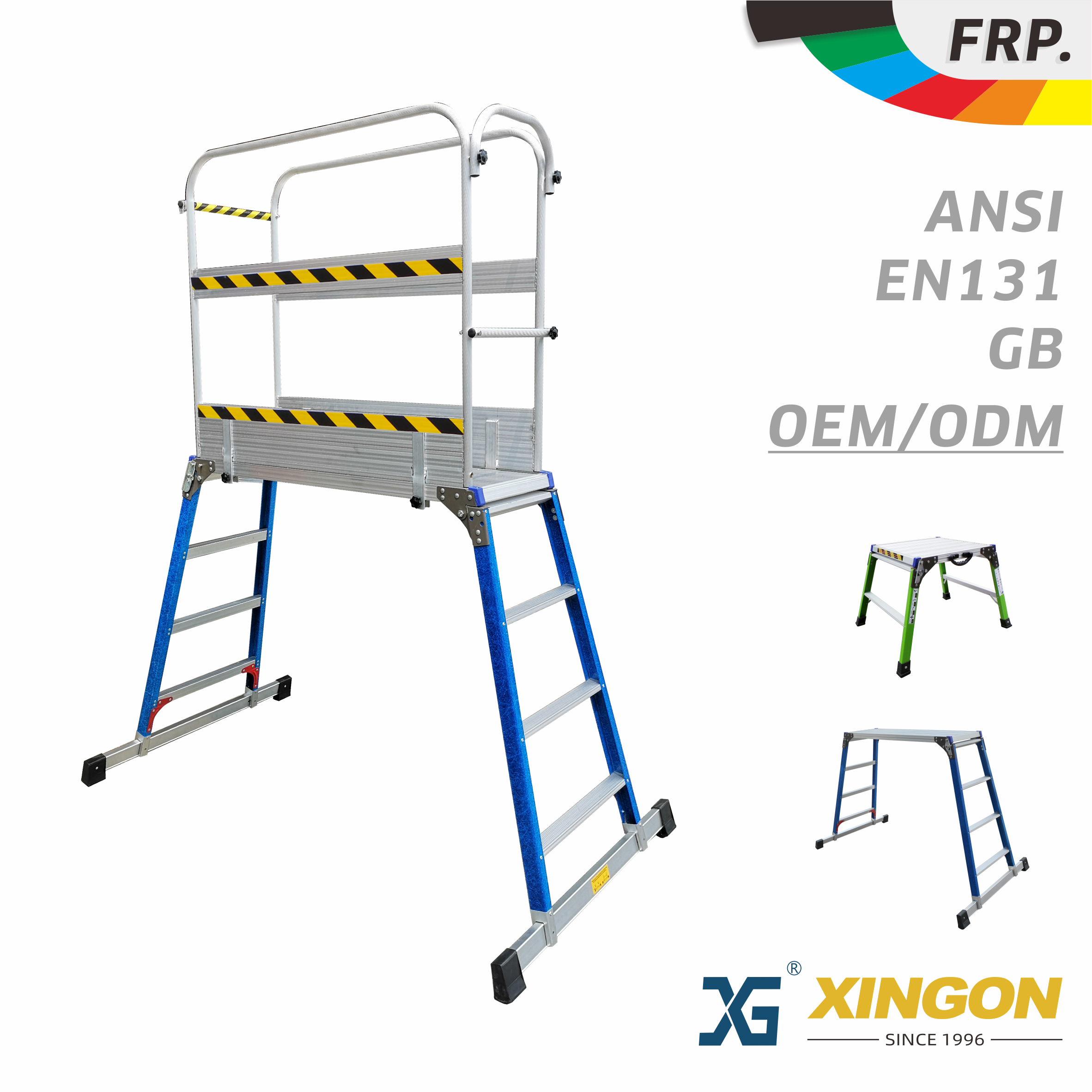 XG-118F 【FIBRE DE VERRE】 Échelle de plate-forme de travail