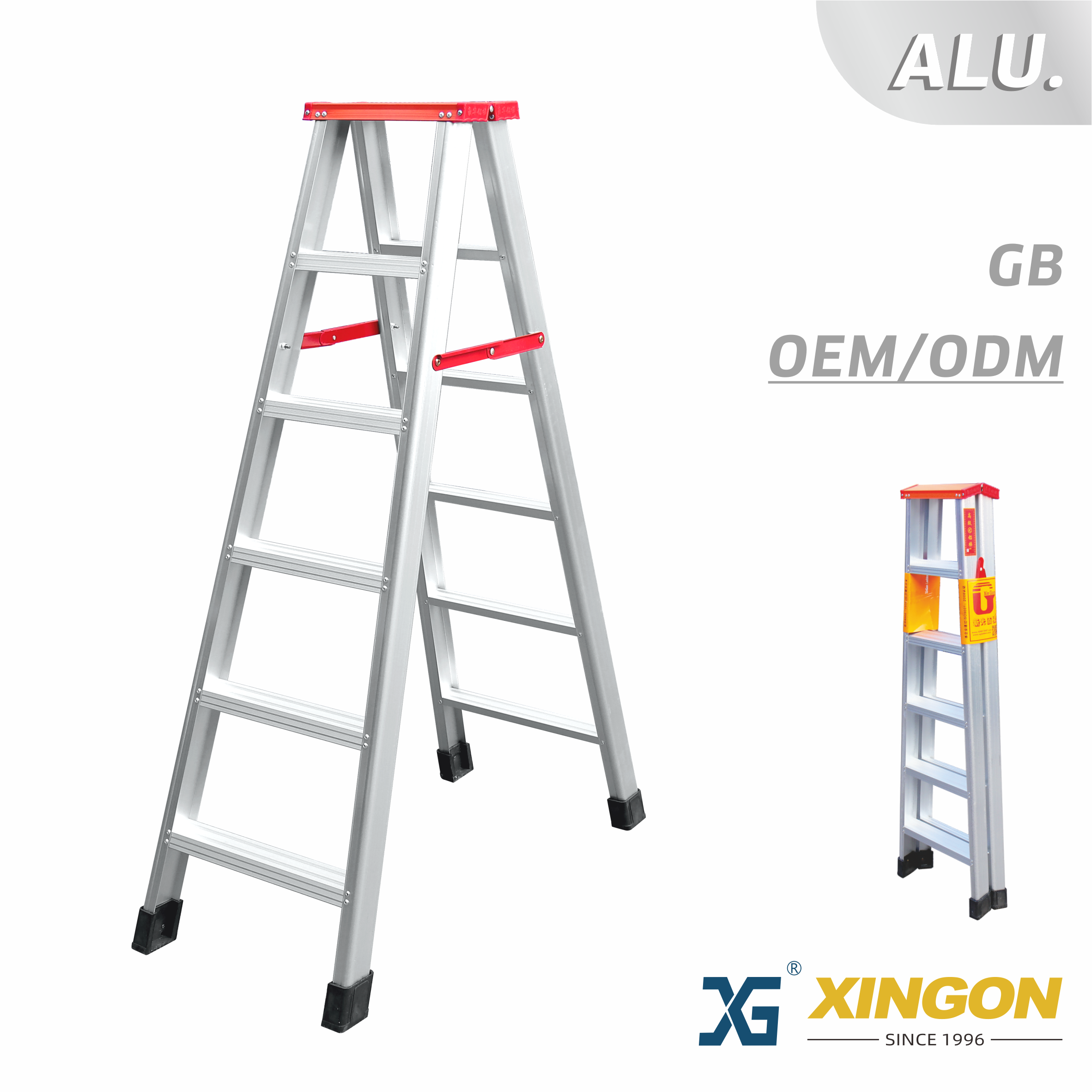 XG-101A 【ALUMINUM】 A Step Ladder (Double side)