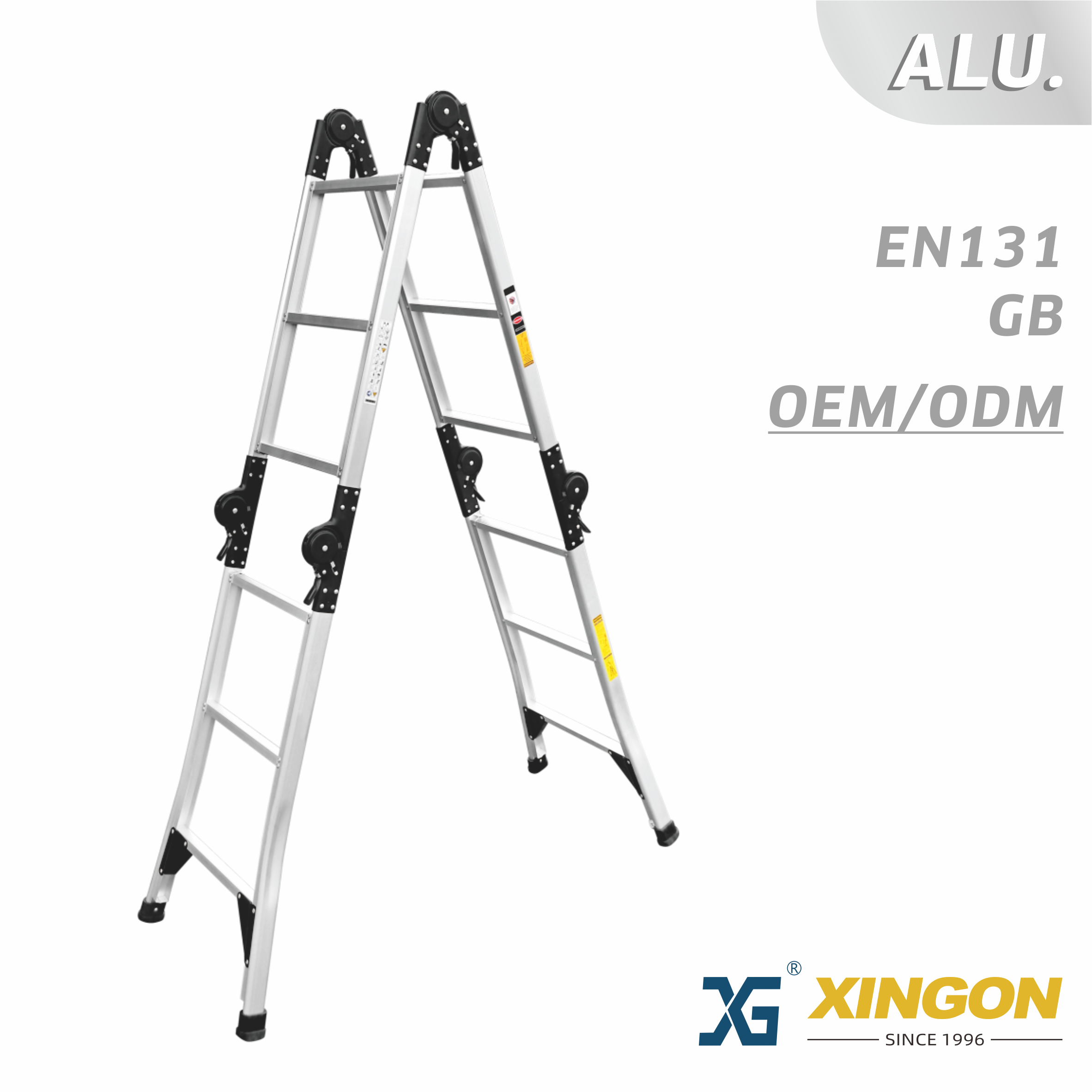 XG-115D 【ALUMINUM】 Multi-purpose Folding Ladder