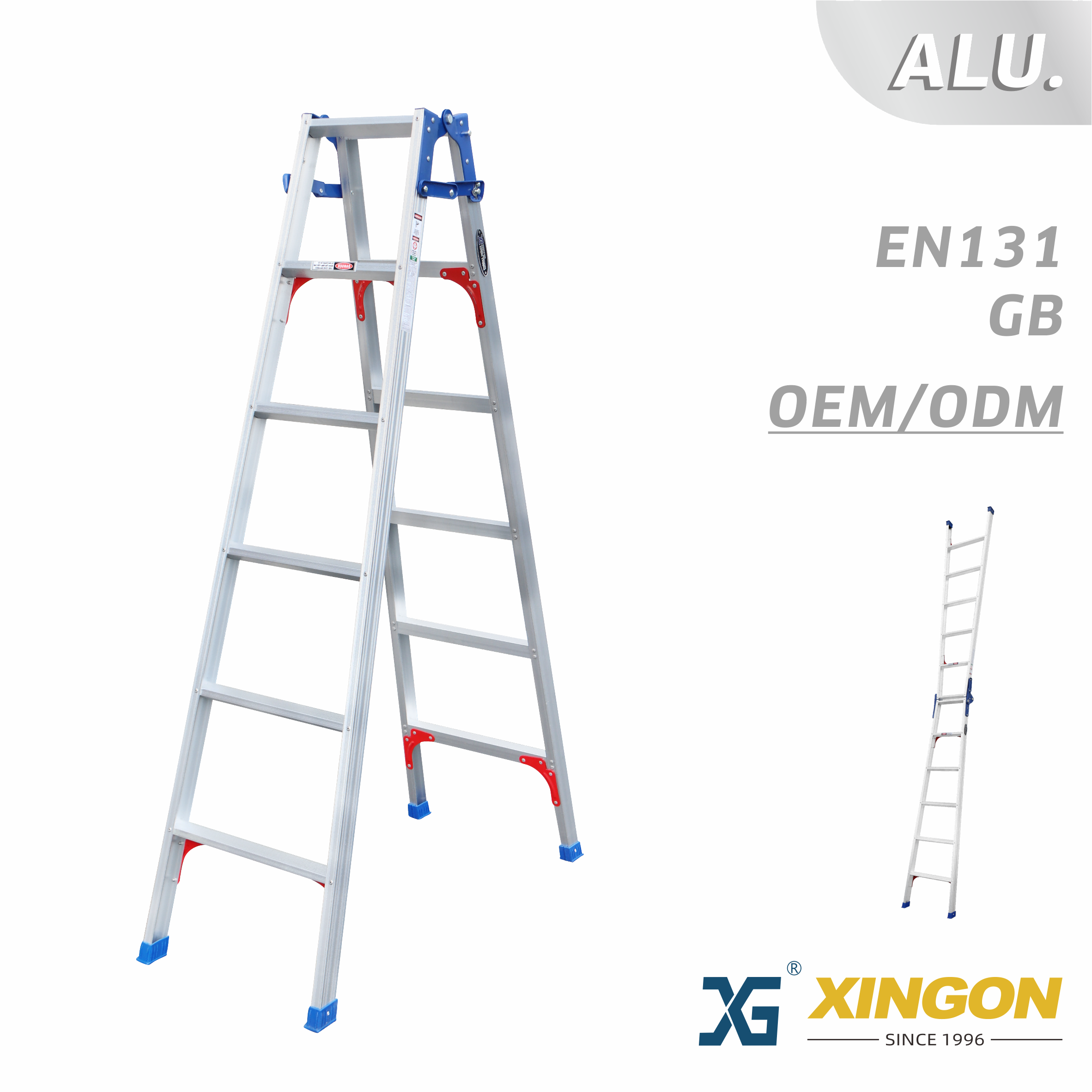 XG-150A/S 【ALUMINUM】 Double use Ladder（With Adjustable Type）