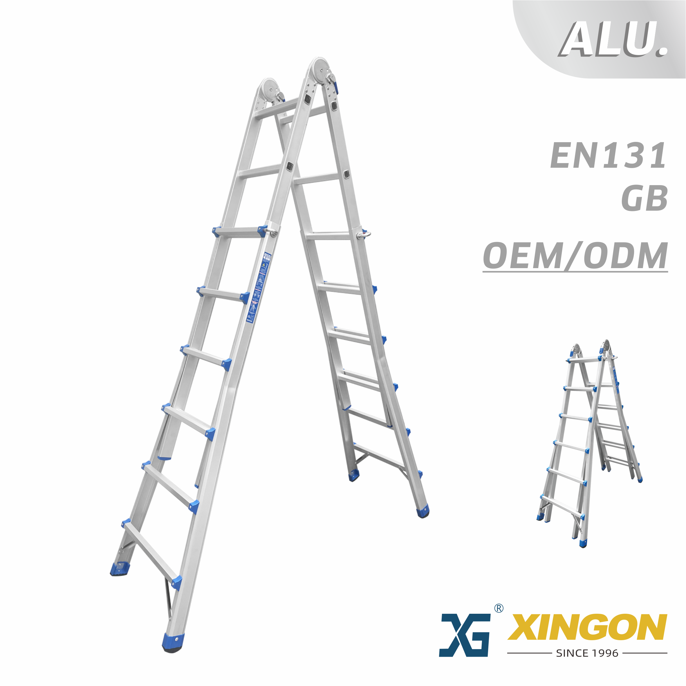 XG-125LG 【ALUMINIUM】 Échelle télescopique multi-usage