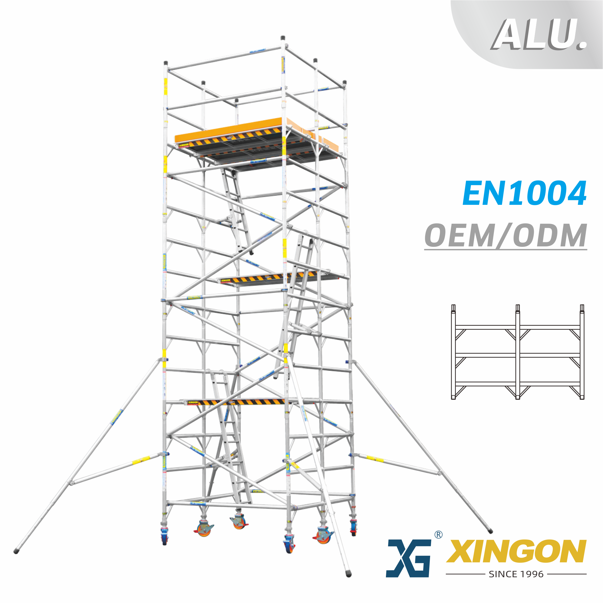 XG-127D2 Fiberglass Extension Ladder