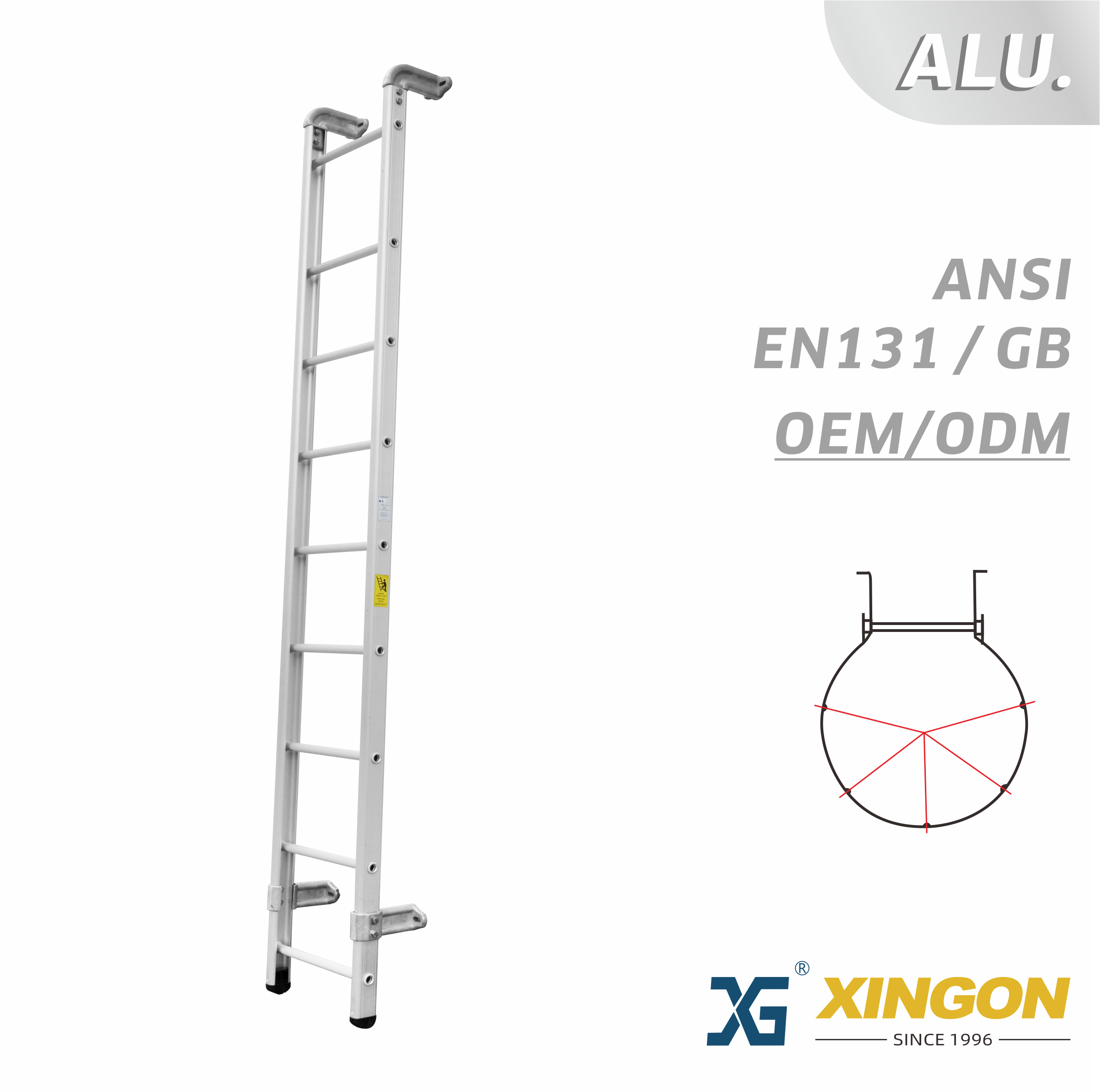 XG-111A 【ALUMINIUM】 Échelle pour chat/échelle à cage