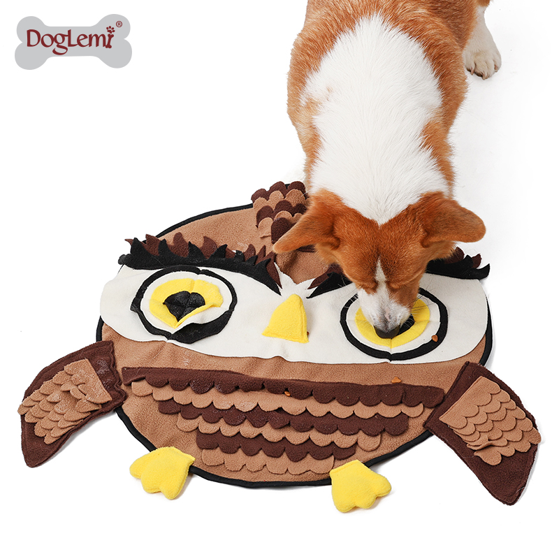 Owl Pet Sniffing Pad Training Blanket Game Supplies Cats, Dogs, Stress Relief, Sniffing, Biting, Tearing, Slow Food, Tibetan Food Mat, Puzzle Blanket, Machine Washable