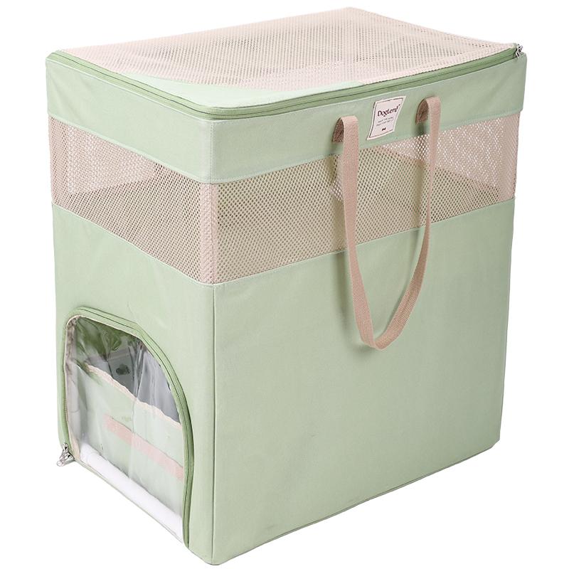 Airline Approved Pet Carrier Dog Cat Travel Bag for Car 2 Levels Portable Pet Show Kennel Cat Travel Carrier with Litter Box