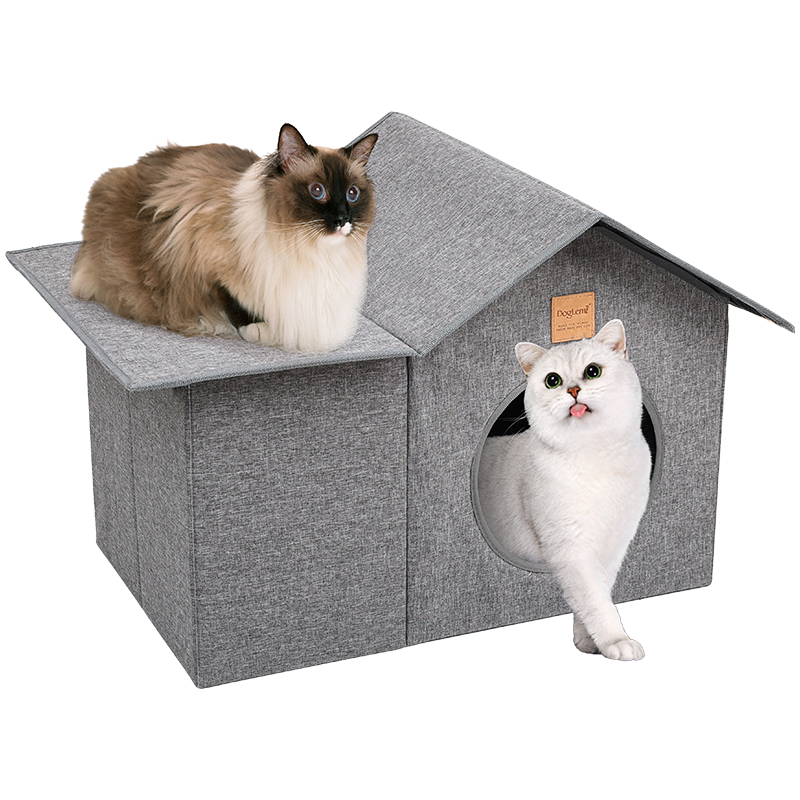 Fabricante de casas grandes para gatos resistentes a la intemperie para gatos de interior y exterior, refugio para gatos salvajes, casa para gatos al aire libre impermeable