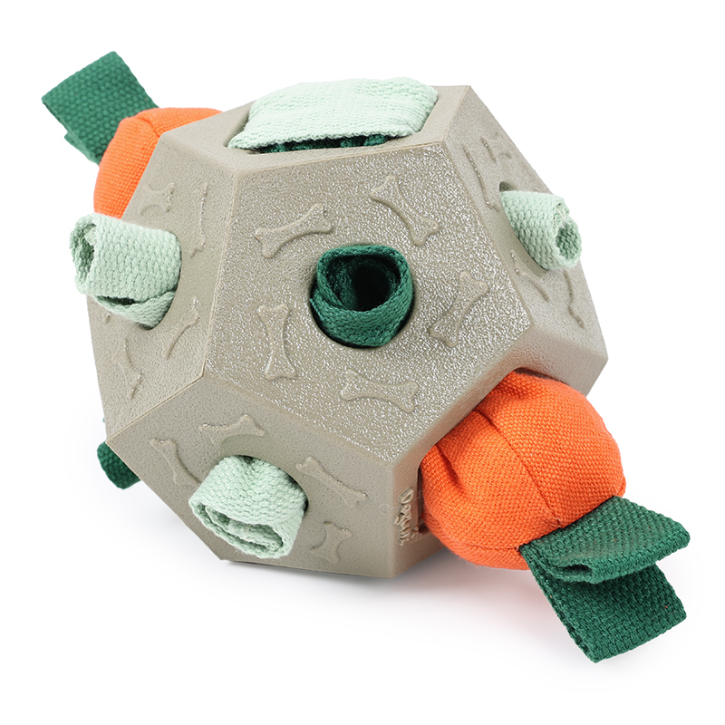 Multifunctional Dog Busy Ball with Carrot Toys | TPR Treat Dispensing IQ Training Toy
