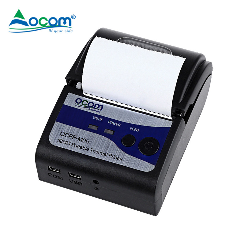 OCPP-M06 Mini Portable 58mm 90mm/s Bluetooth POS Thermal Printer