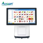 China (POS-L156)Point Of Sale System Billing Pos Terminal System Windows Dual Screen Cash Register Machine Touch Pos I3 manufacturer