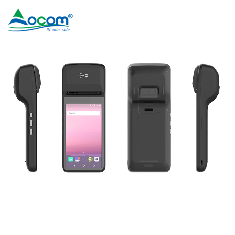 5,0-Zoll-HD-IPS-Bildschirm, tragbares Android 11-POS-Terminal mit 58-mm-Thermodrucker, Scanner, NFC/CCD