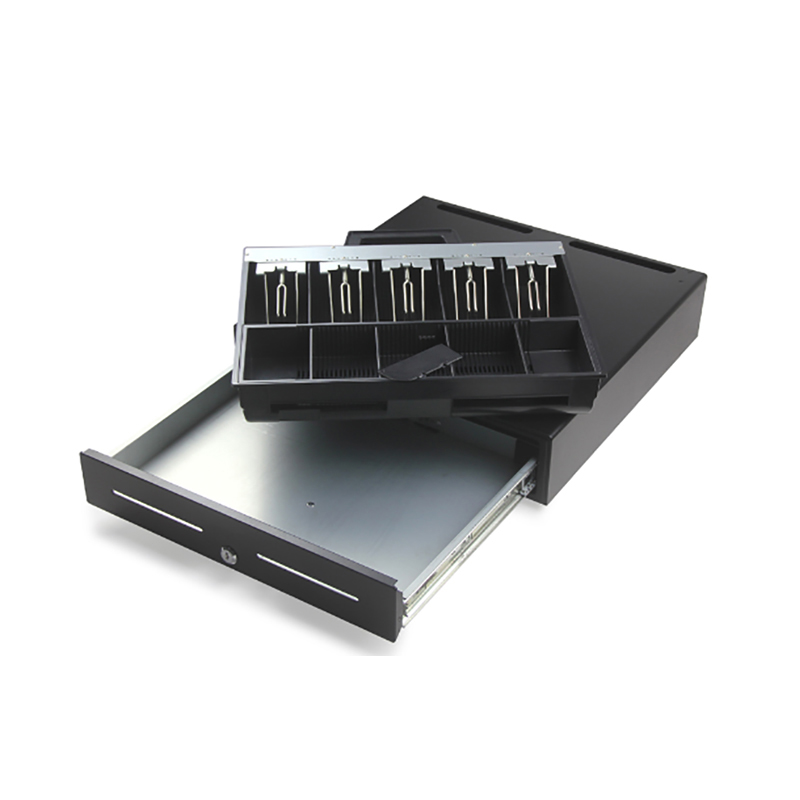 (ECD-460S) Grand tiroir-caisse électronique en métal de 460 mm de largeur avec glissière à roulement à billes