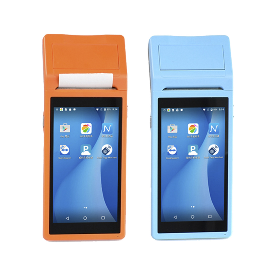 (POS-Q2)58MM 热敏打印机 NFC 无线机 Android 8.1 移动单屏 POS 终端，适用于零售店
