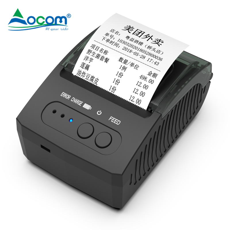 OCPP-M15 58mm Mini Blue-tooth Portable Thermal Receipt Printer Support USB Port Charging