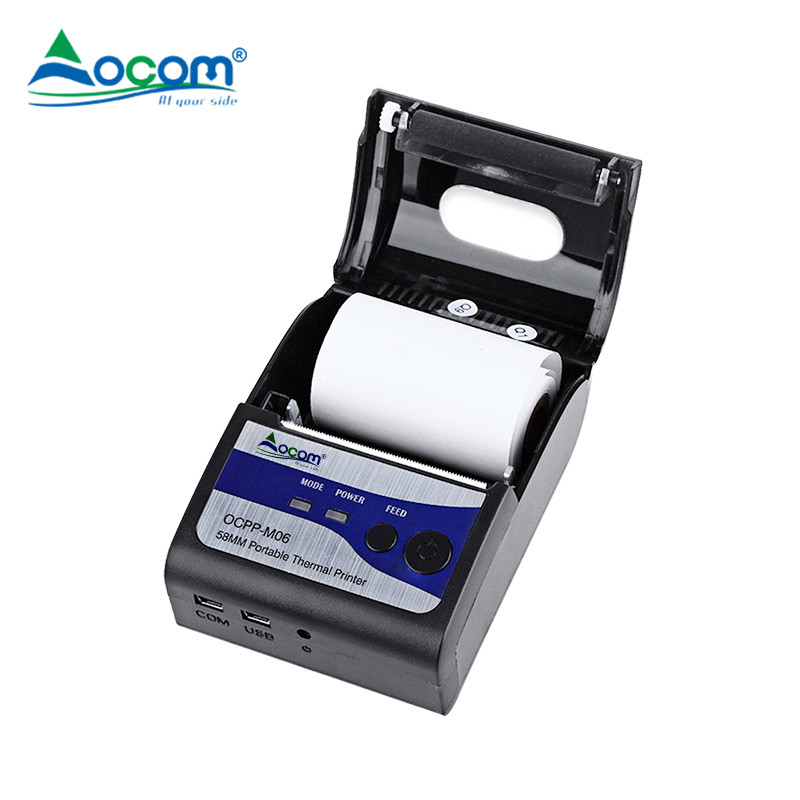 (OCPP-M06) Impresora Pos Bajo consumo de energía Mini Logo Hand Small Rs232 Imprimante Impresora térmica móvil de 2 pulgadas