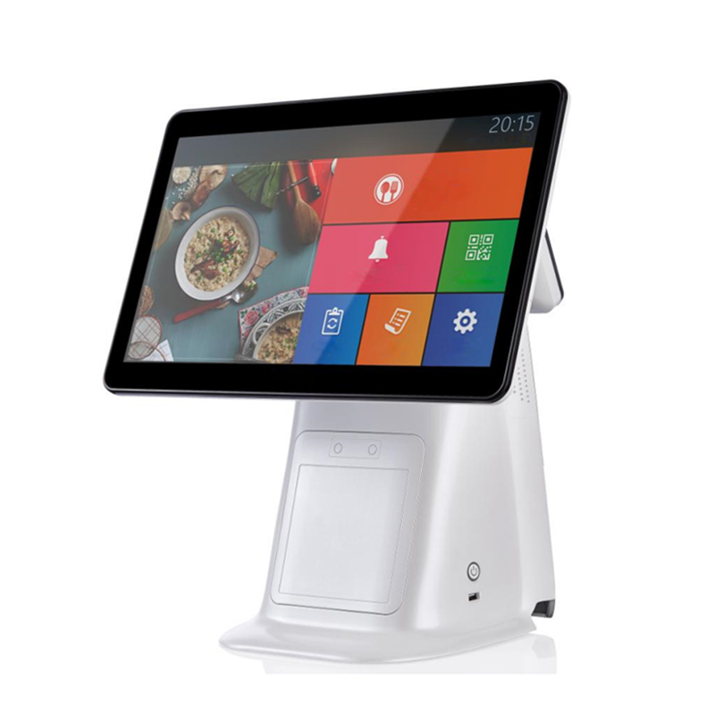 POS-G156 Macchina per registratore di cassa touch screen con sistema pos automatico Android desktop con stampante e lettore di schede contactless