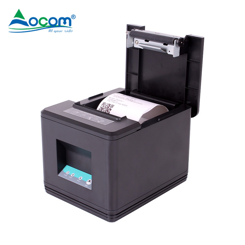 OCPP-Impresora de facturación de facturas de supermercado de 3 pulgadas de escritorio de 80T, impresora térmica pos de Android de 80mm con cortador