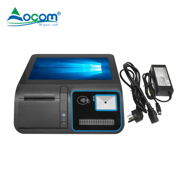 (POS-M1106) Pos Small Cash Registers Touch Platform Android Terminal With 80Mm Thermal Printer 2D Scanner