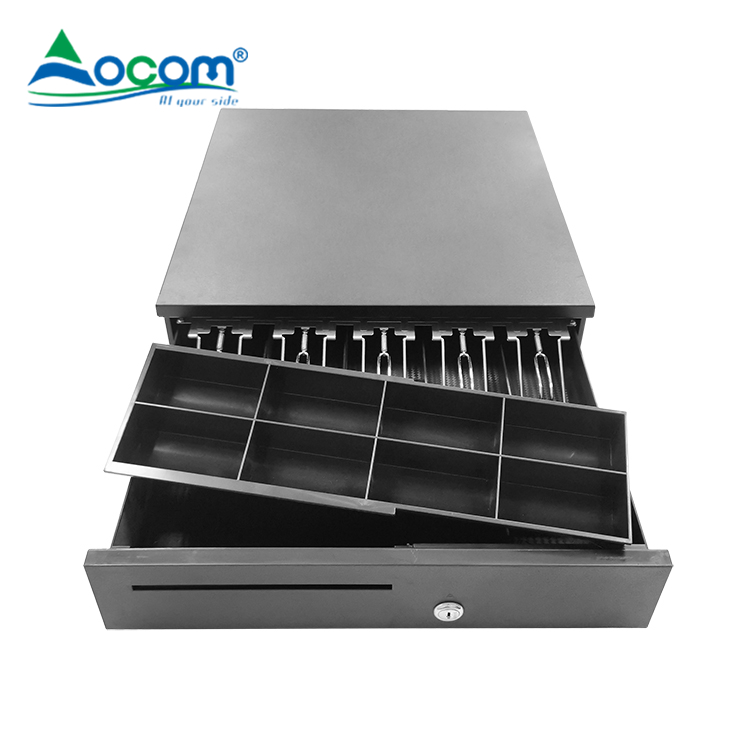 (ECD-420X)Stainless Steel 5Bill 8Coin Tray Cash Register Drawer Single Check Slot