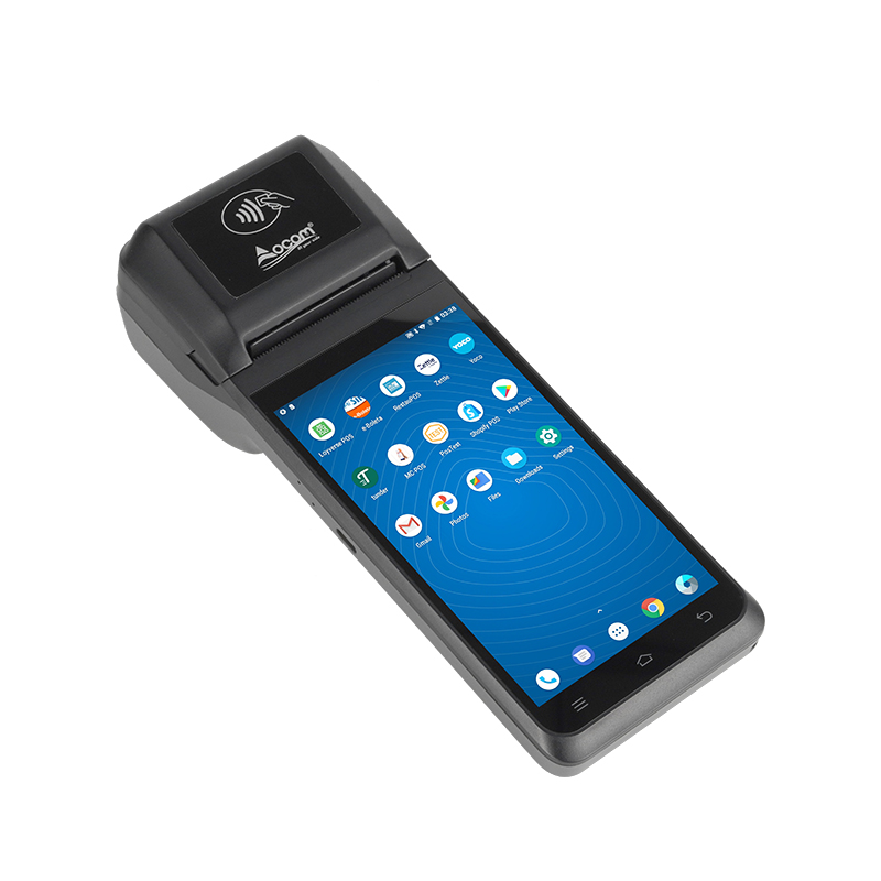 OCOM Pos Machine Touch Screen Handheld Android POS Terminal with Thermal Label and Receipt Printer