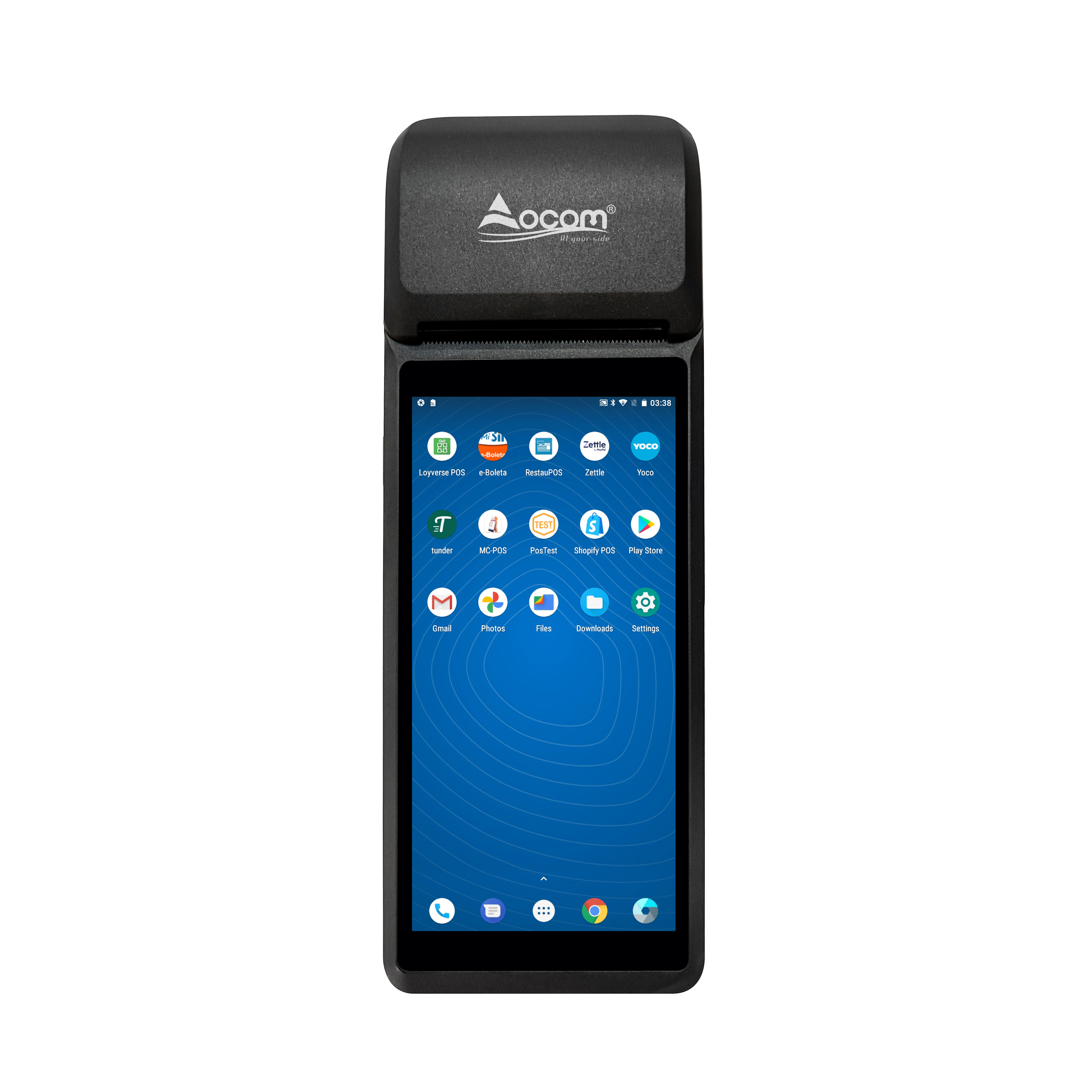 (POS-T3) 5,45-дюймовый Android 11 Portable POS Терминал с термопринтером 58 мм