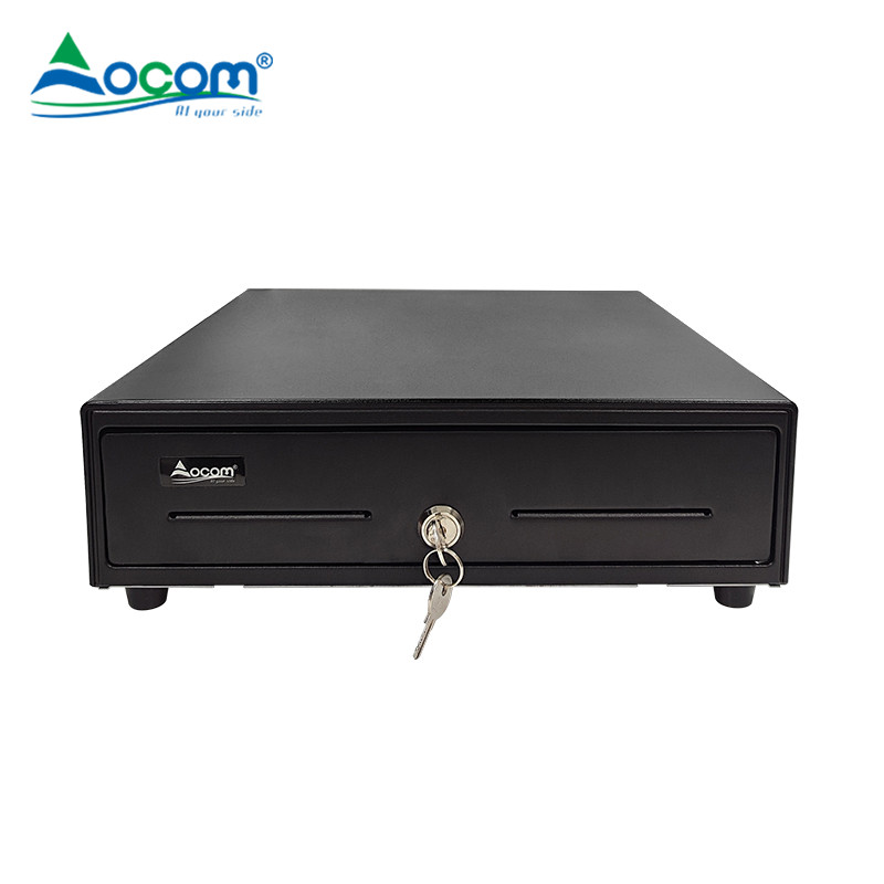 Electronic 4 Note Slots 8 Coin Slots Adjustable Metal Micro Switch Cash Drawer for Supermarket