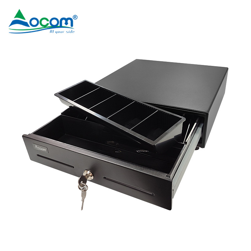 New Arrival Mini Cash Register Plastic Inner Tray Metal Cash Drawer with 2 Medie Slots