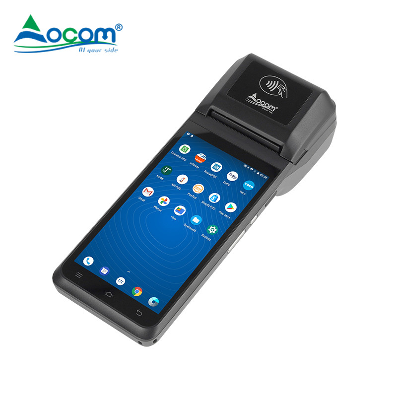 POS-T2 Ręczny mobilny terminal pos z systemem Android z drukarką, czytnikiem kodów kreskowych 1D i 2D oraz odciskiem palca dla opcji