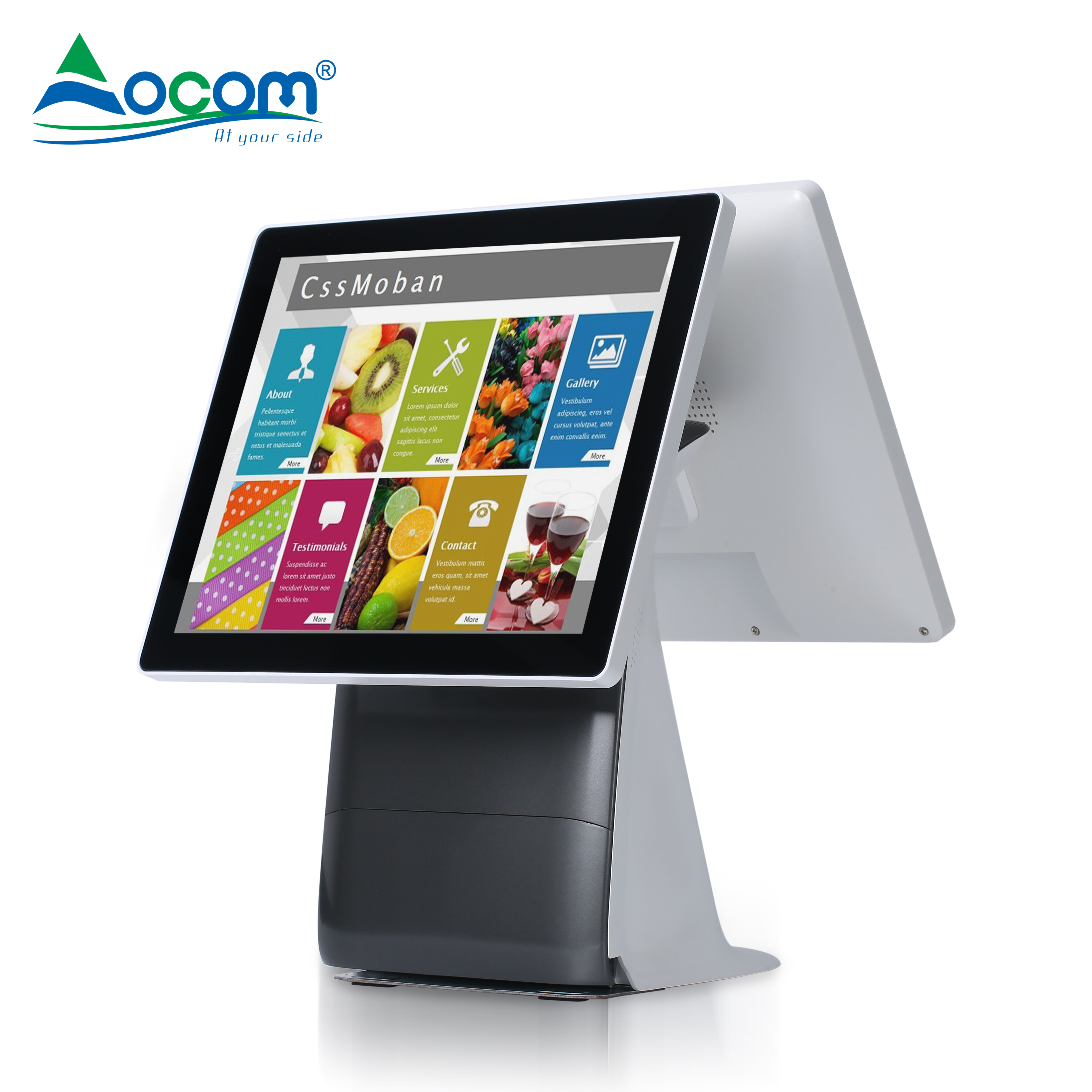 all in one touch screen POS Machine with Printer cash machine I3 I5 processor windows android POS