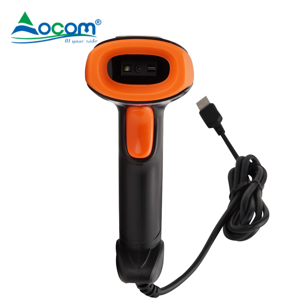 OCOM 自动感应 USB 条码扫描仪有线便携式 2D Qr 码读取器条码扫描仪机
