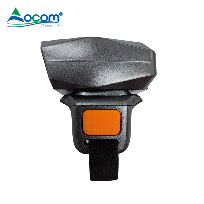 OCOM Outdoor Mini Hand Finger Scan Wireless Point Of Sale Scaner 1D 2D Barcode Reader Ring