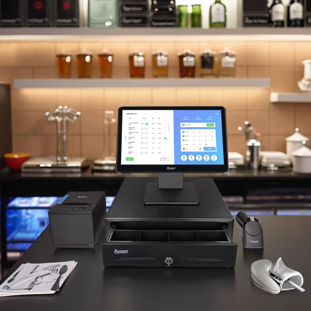 2025 15.6 Inch Touch Screen Complete Pos Machine Cash Register windows Pos System for Supermarket