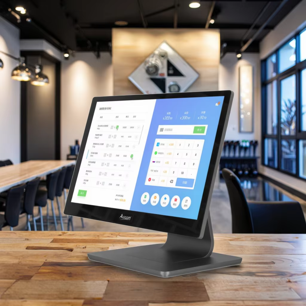 (POS-1562) 15.6-inch Windows/Android Super Slim Die-cast Aluminum All-in-one Point of Sale Terminal - COPY - 715qf2