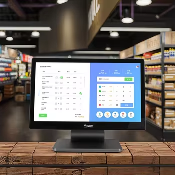 Dual Screen Supermarket Cashier Machine 15.6 Inch Touch Screen POS System windows 10/11 Pos Equipment for Sale