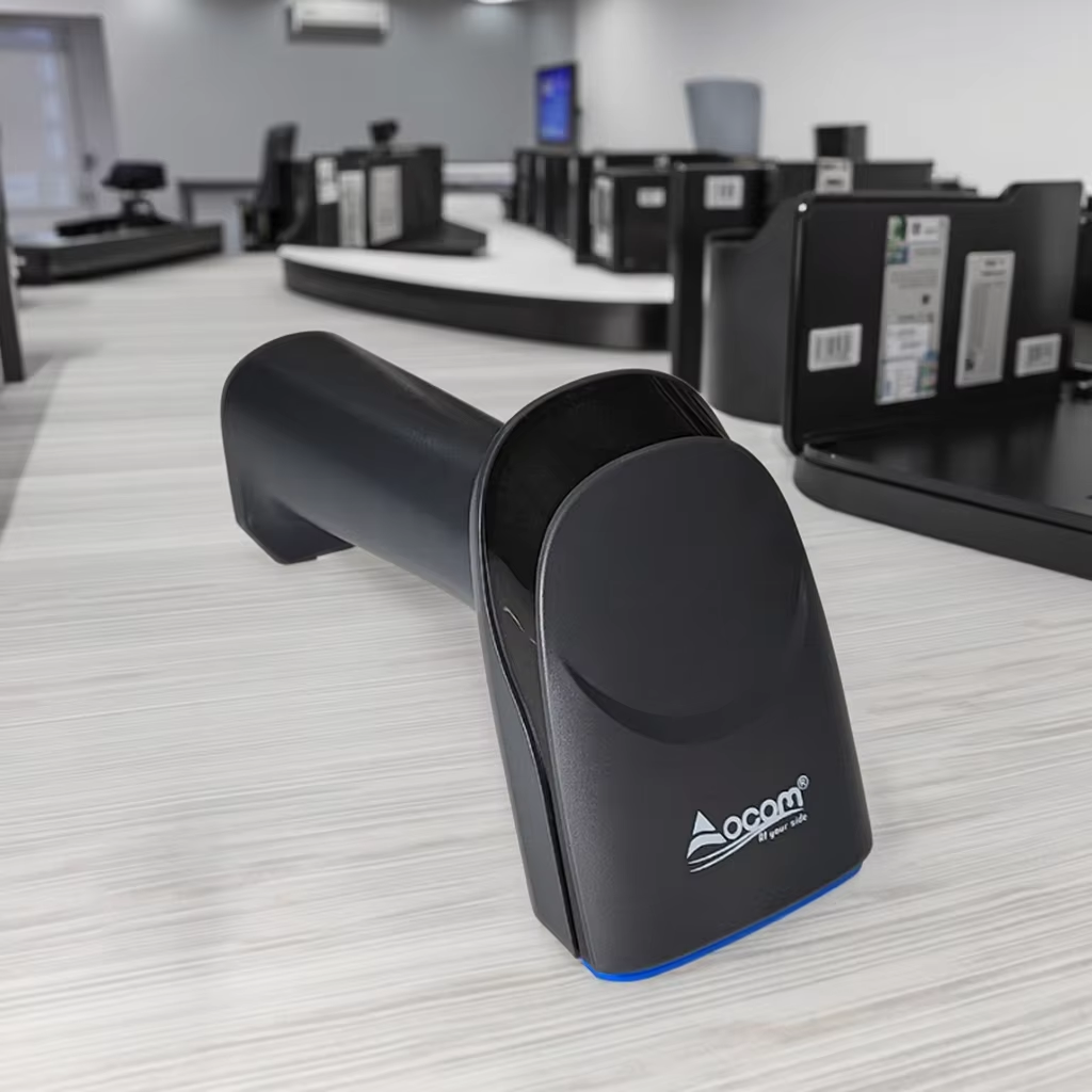Scanner de código de barras com fio de mão com motor de varredura de exposição global de 300.000 pixels para uso da loja de varejo