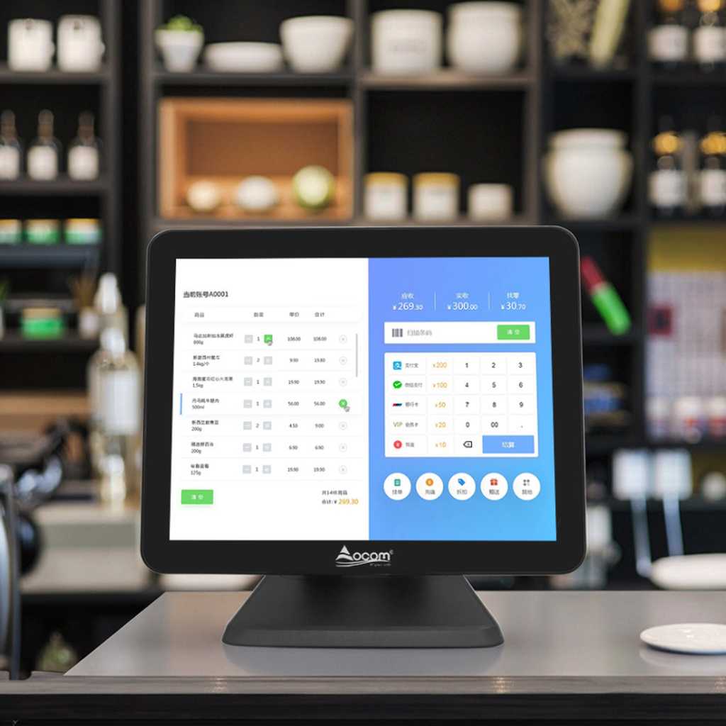 Système de caissier Windows de caissier Windows à l'écran tactile de 15 pouces tout-en-un