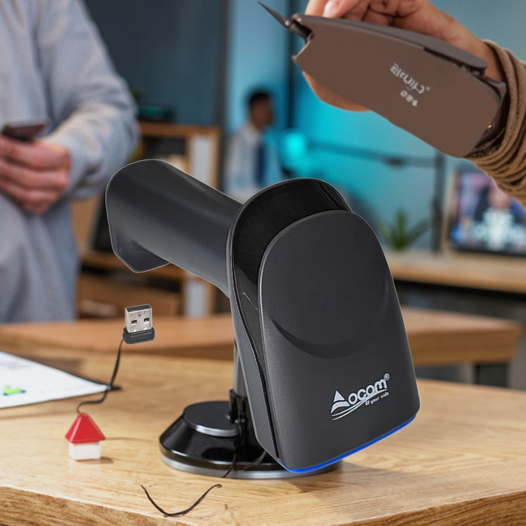 OCOM 1D & 2D 2.4G Wireless Schnittstelle Barcode Scanner Coms Barcode Reader für Inventar- und Scannen