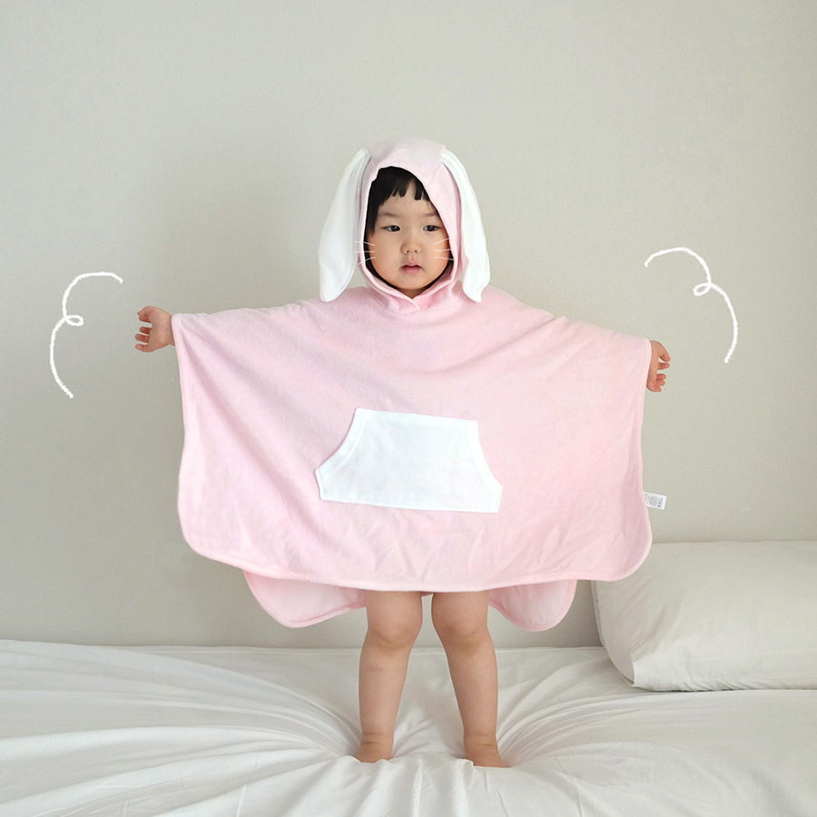 100% Cotton Animal Shape Baby Bath Towel Cute Bear Hooded Beach Towel Kids Newborn Blanket - COPY - 2pi6t1