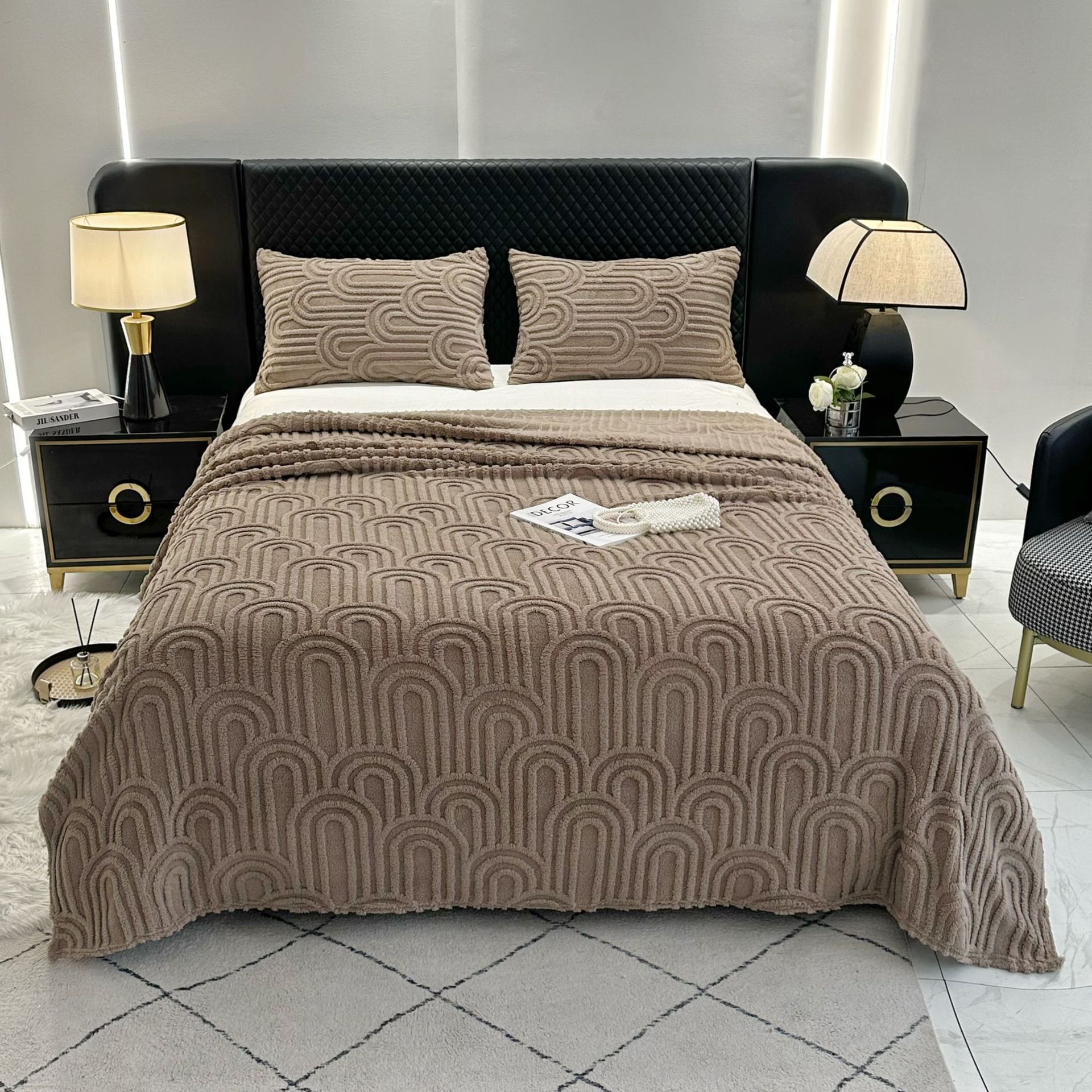 Polyester Fleece Blanket for Promotion Bed Blankets