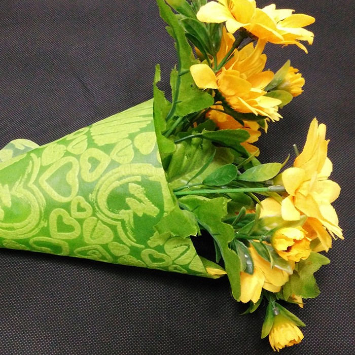 China Wholesale Colorful Embossed Wrapping Flower Material Nonwoven Flower Wrapping Factory manufacturer