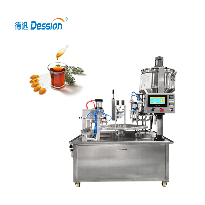 Automatic Rotary Table Type Mini Honey Spoon Filling Sealing Packing Machine For Packing Honey