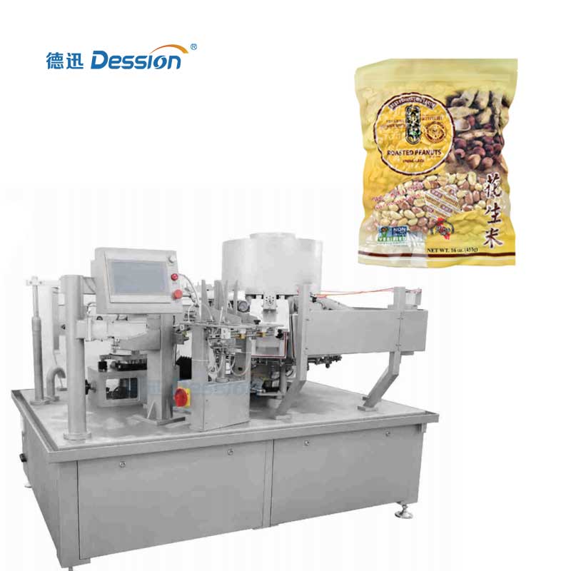 Máquina de envasado al vacío de bolsas prefabricadas de nueces y maní fabricante de China
