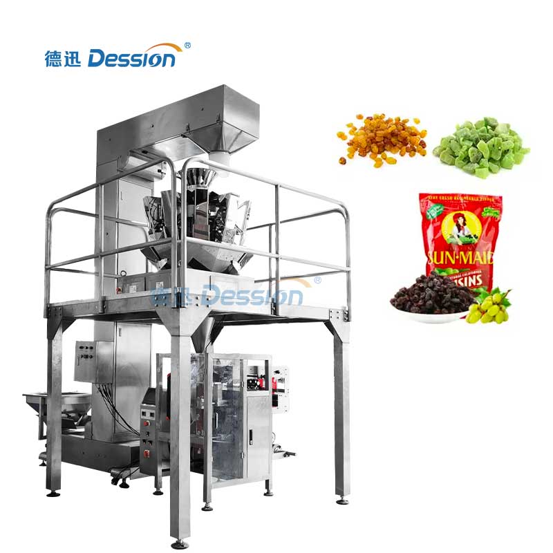 Automatic weighing snacks packing machine with nitrogen flushing potato chips packing machine snacks packing solution