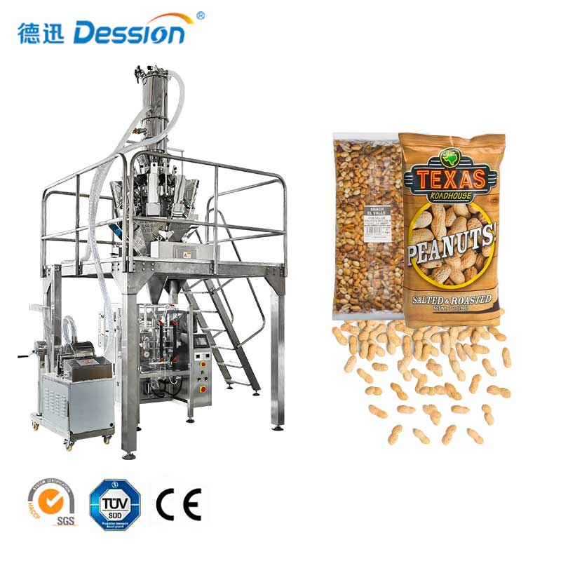 Автоматическая машина для упаковки в пакеты для сухофруктов и орехов Производитель машины для упаковки арахиса и кешью