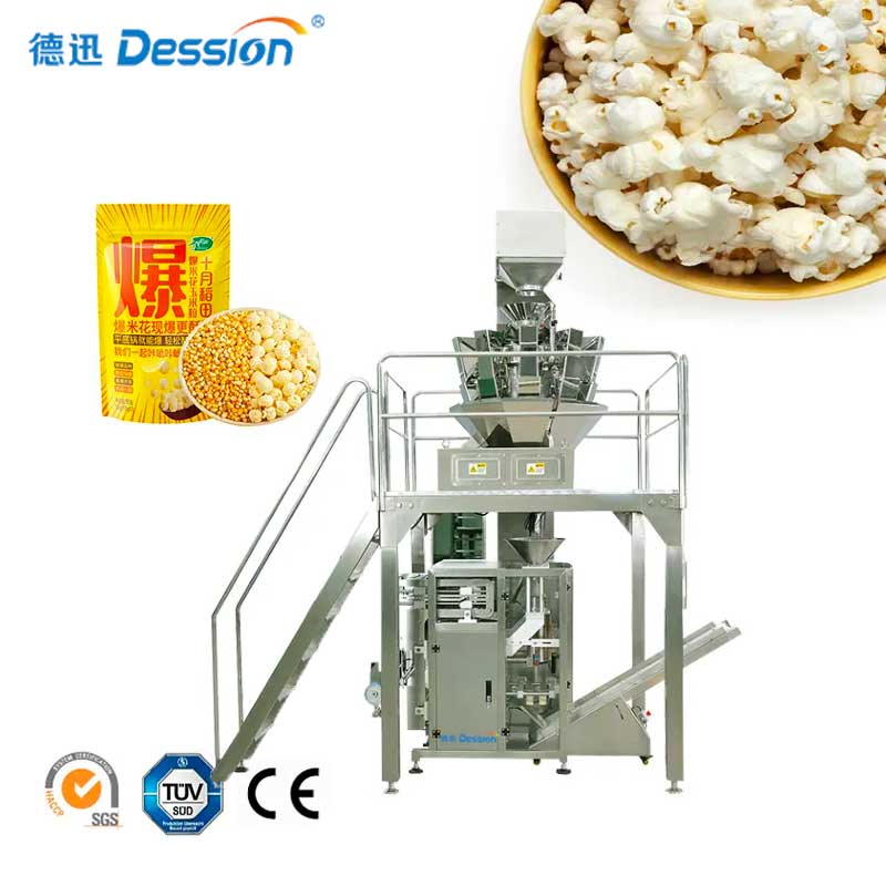 Многоголовочный весовой дозатор для попкорна, пухлая машина для упаковки пищевых продуктов, китайская фабрика