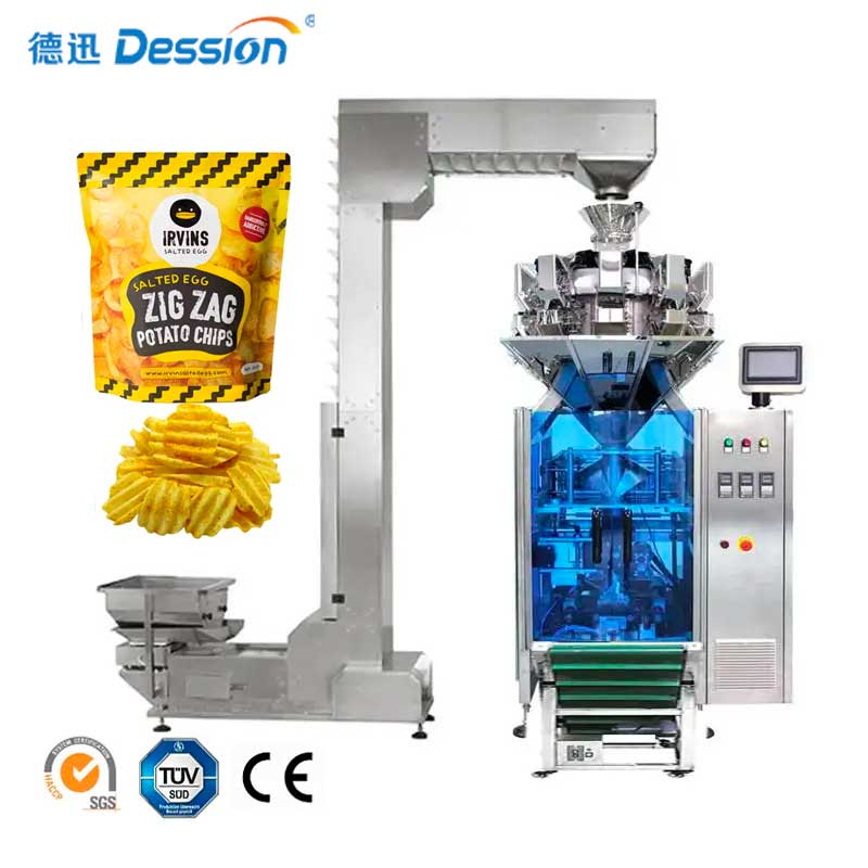 packaging machine with multi head check weigher cookie packing machine