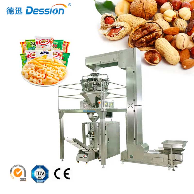 Vacuum multi head weigher snack food packaging machine manufacture